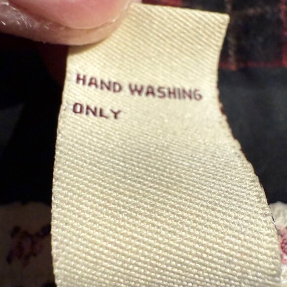 Forever Women's vintage red/black wool blend plaid peplum festive jacket; size S - Picture 4 of 5